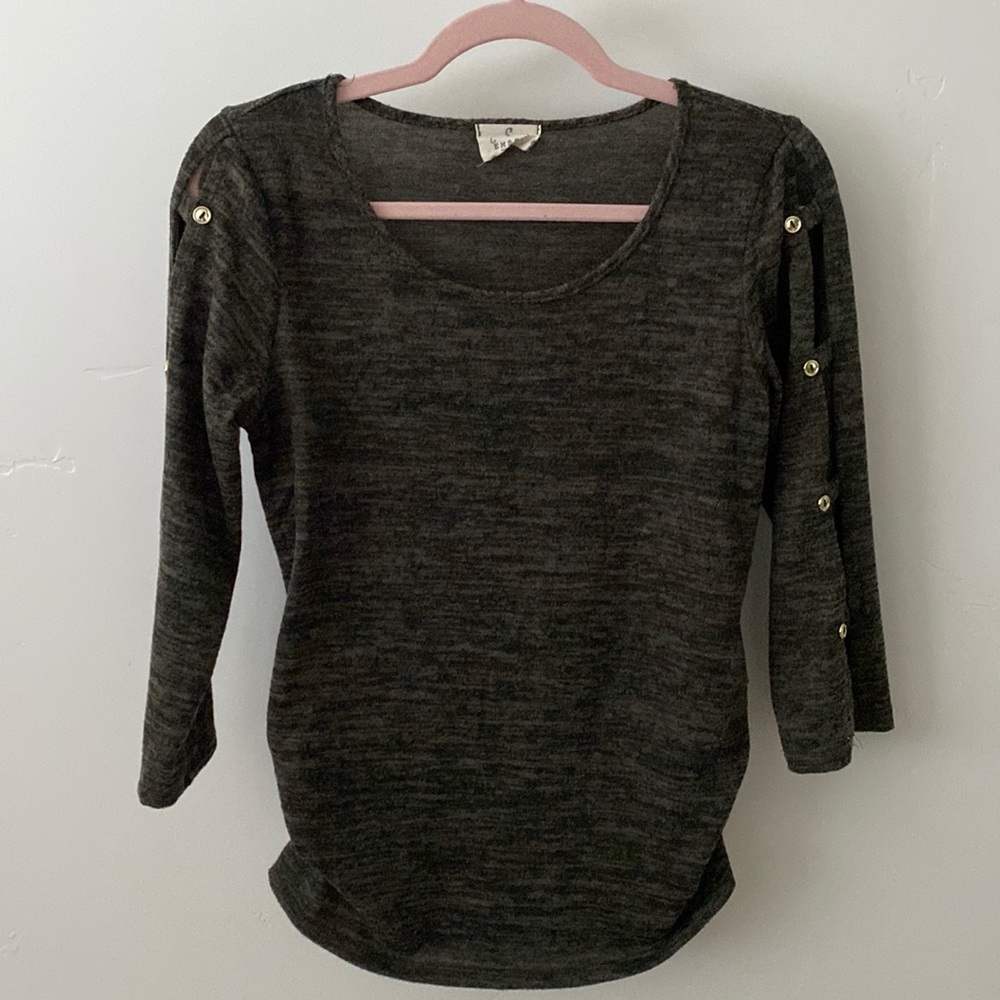 Marled Green Top